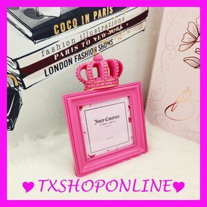 💗👑Juicy Couture Home Pink Picture Frame with Crown 👑💗